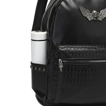 Muški PU kožni ruksak u street fashion stilu, 20–35 L, pogodan za 14-inčni prijenosnik, za studente i svakodnevnu upotrebu