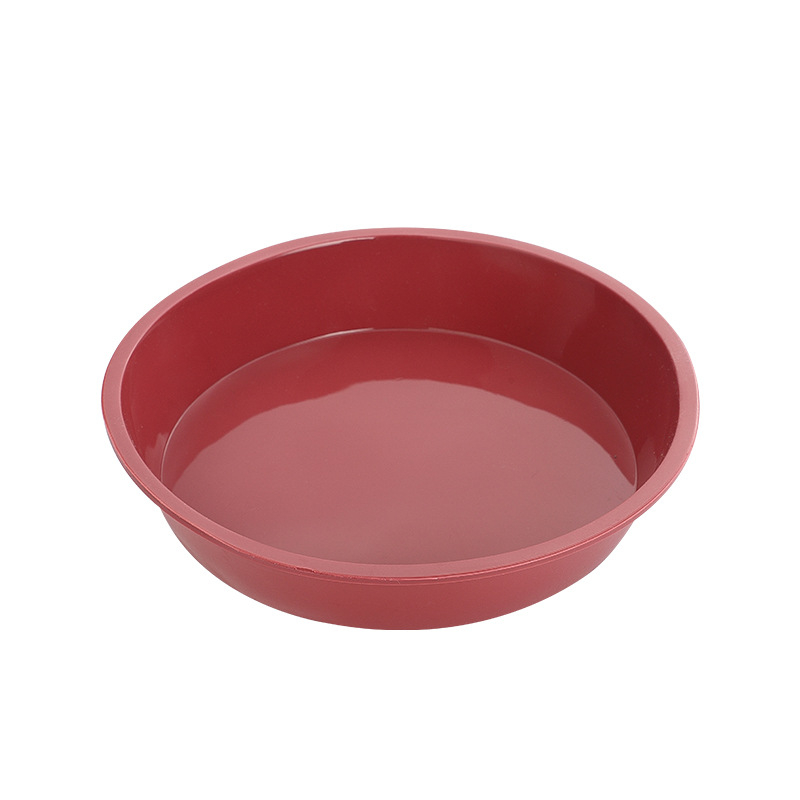 Formă din silicon pentru prăjituri, roșie, rotundă de 8 inch, ustensilă de bucătărie pentru coacere