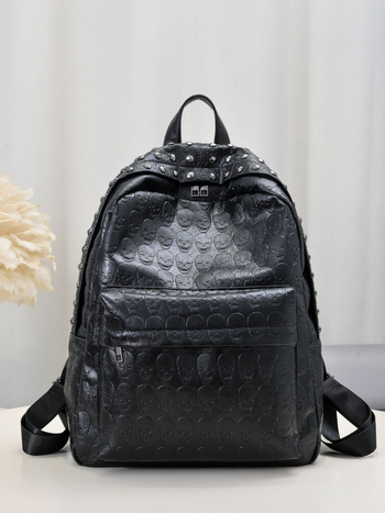 Retro ruksak s nitima, britanski stil PU koža, za školu i fakultet, unisex