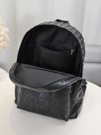Retro ruksak s nitima, britanski stil PU koža, za školu i fakultet, unisex