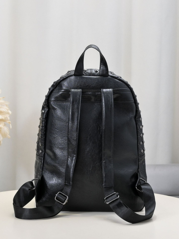 Retro ruksak s nitima, britanski stil PU koža, za školu i fakultet, unisex