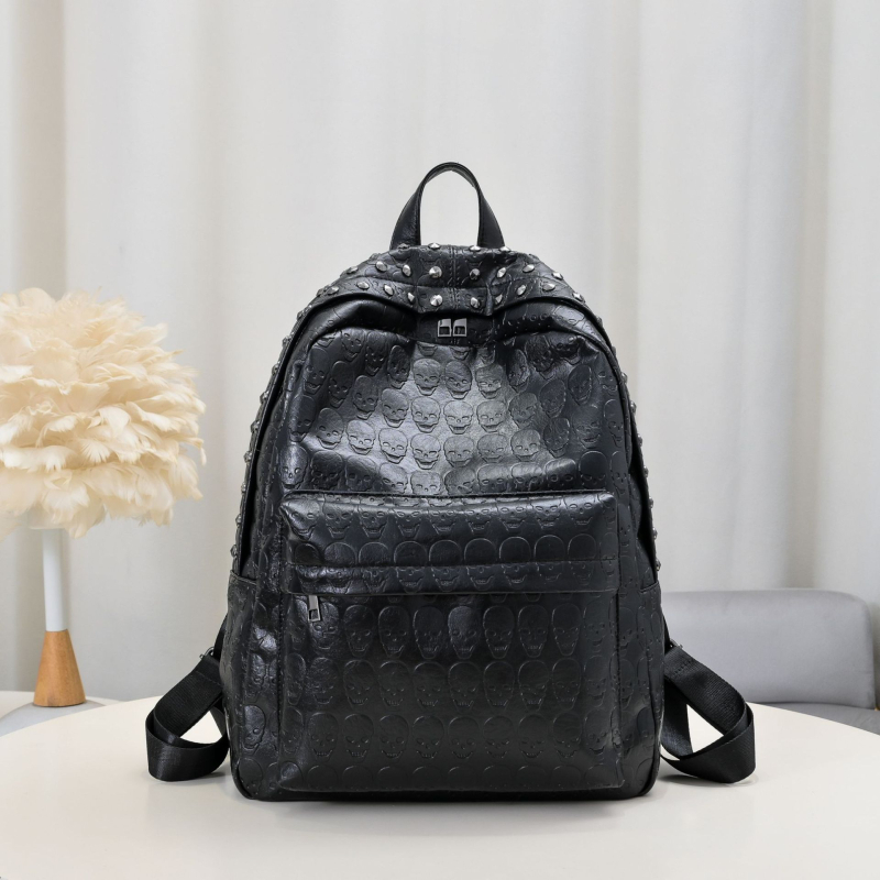 Retro ruksak s nitima, britanski stil PU koža, za školu i fakultet, unisex