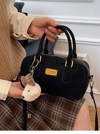 Mini torbica u obliku jastuka u Boston stilu, ženska crossbody torbica, PU koža