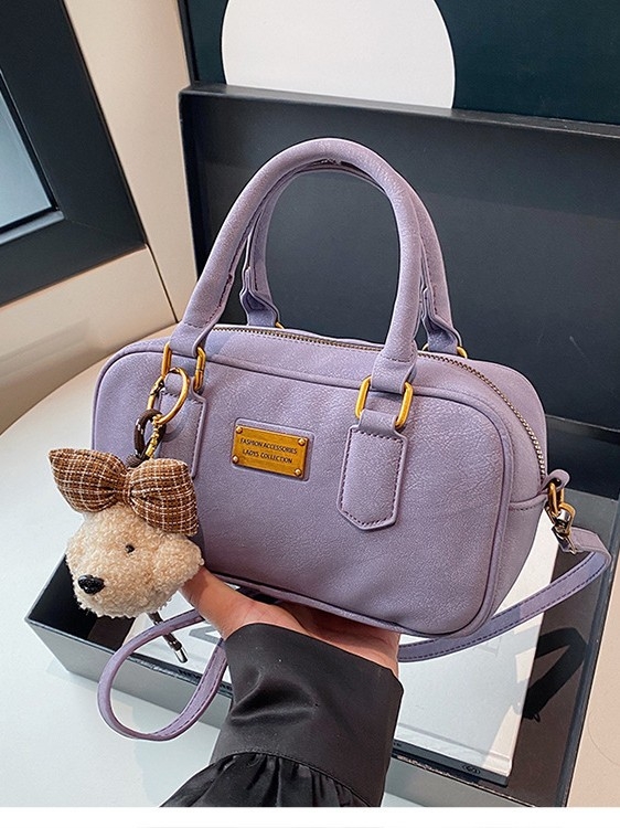 Mini torbica u obliku jastuka u Boston stilu, ženska crossbody torbica, PU koža