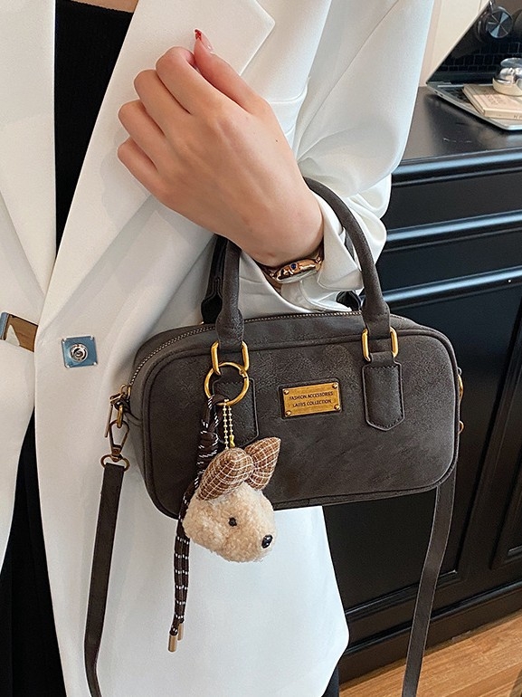 Mini torbica u obliku jastuka u Boston stilu, ženska crossbody torbica, PU koža