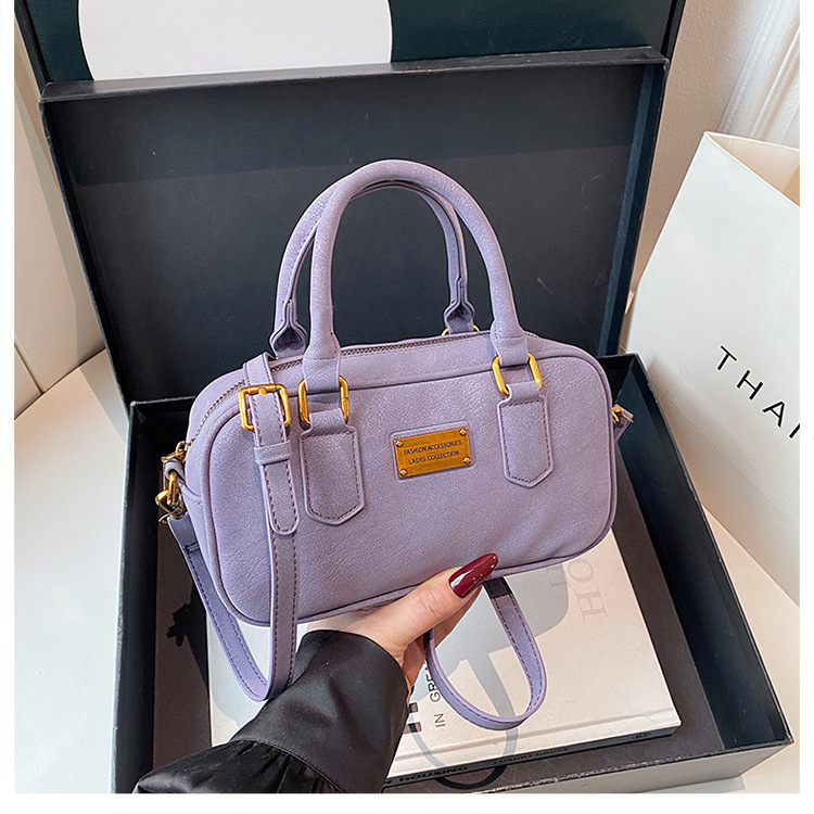 Mini torbica u obliku jastuka u Boston stilu, ženska crossbody torbica, PU koža