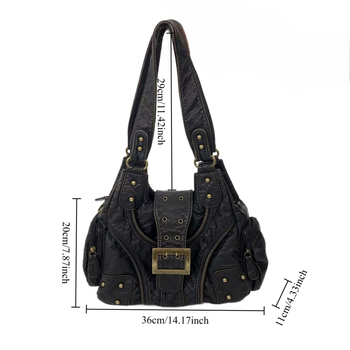 Y2K retro tote torba s nitima, uličnog stila – preko ramena ili kao crossbody