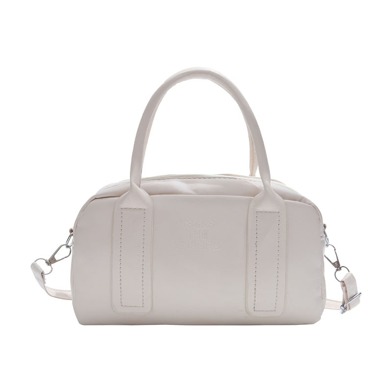 Ženska ljetna PU torba, bowling stil, mala crossbody torba sa zipom, Boston torba za rame za svakodnevnu uporabu