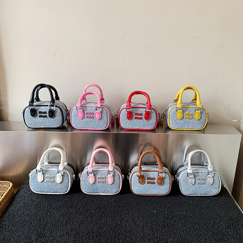 Torba Boston s kontrastnim bojama za rame, svestrana dnevna torba, stilska mini crossbody torba