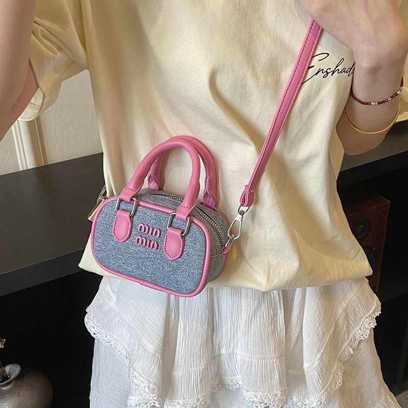 Torba Boston s kontrastnim bojama za rame, svestrana dnevna torba, stilska mini crossbody torba