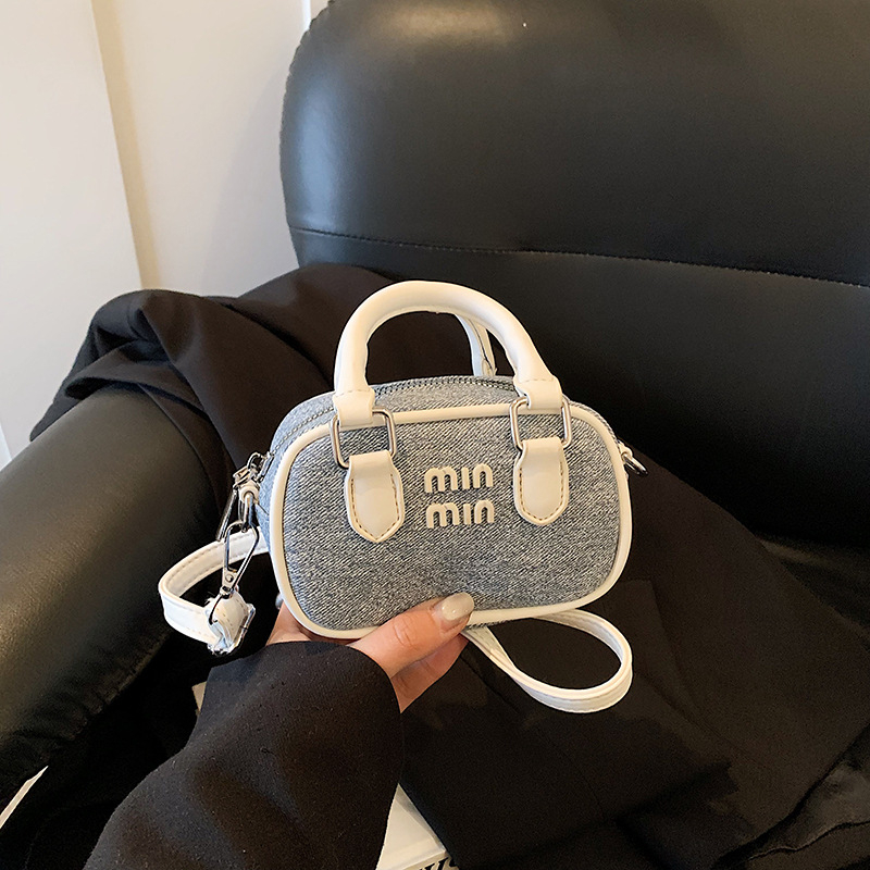 Torba Boston s kontrastnim bojama za rame, svestrana dnevna torba, stilska mini crossbody torba