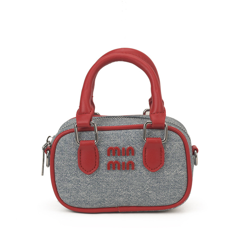 Torba Boston s kontrastnim bojama za rame, svestrana dnevna torba, stilska mini crossbody torba