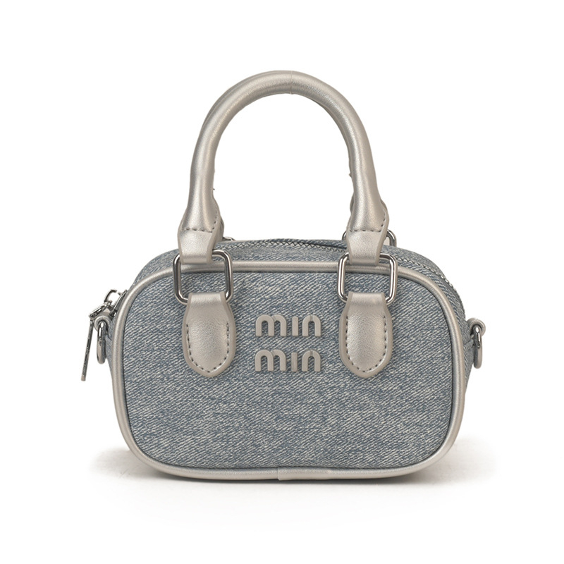 Torba Boston s kontrastnim bojama za rame, svestrana dnevna torba, stilska mini crossbody torba