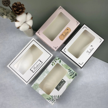 Cutie de cosmetice în culoare — cutie albă din carton, cutie tip avion, cutie cadou, ambalaj din carton ondulat cu mâner