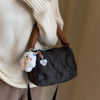 Blue Clickon Ženska nylon crossbody torba – mala kvadratna torba, gradski minimalistički stil, zatvarač, zima 2024