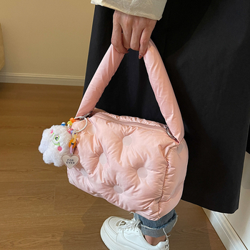 Blue Clickon Ženska nylon crossbody torba – mala kvadratna torba, gradski minimalistički stil, zatvarač, zima 2024