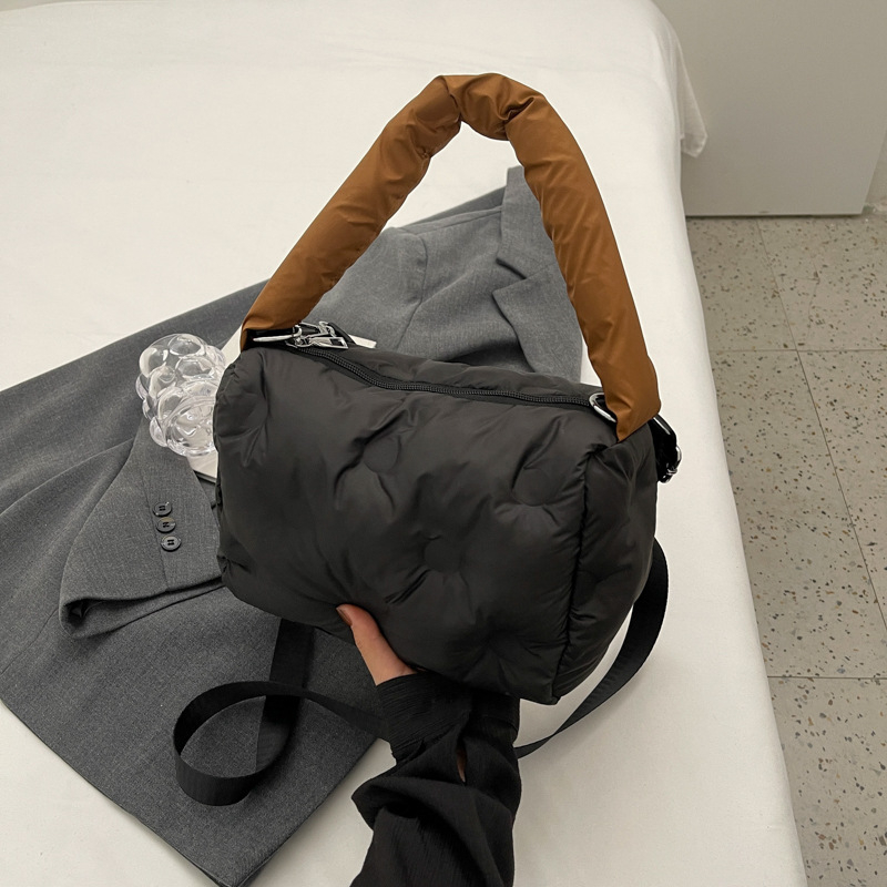 Blue Clickon Ženska nylon crossbody torba – mala kvadratna torba, gradski minimalistički stil, zatvarač, zima 2024