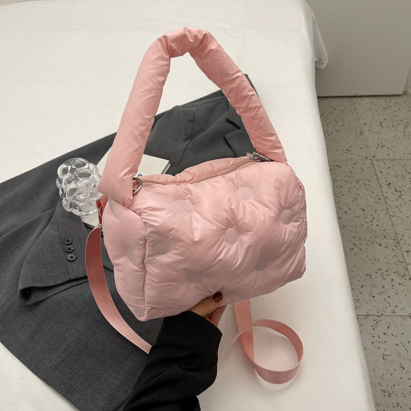 Blue Clickon Ženska nylon crossbody torba – mala kvadratna torba, gradski minimalistički stil, zatvarač, zima 2024