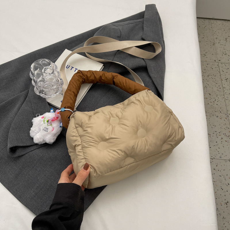 Blue Clickon Ženska nylon crossbody torba – mala kvadratna torba, gradski minimalistički stil, zatvarač, zima 2024