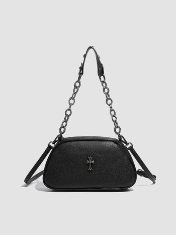 Moderna retro crossbody torbica s lancem, mala PU koža