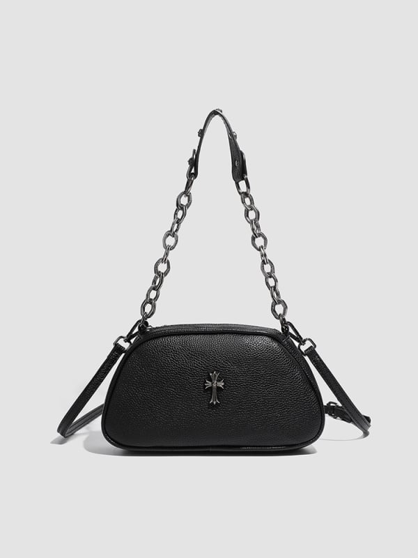 Moderna retro crossbody torbica s lancem, mala PU koža