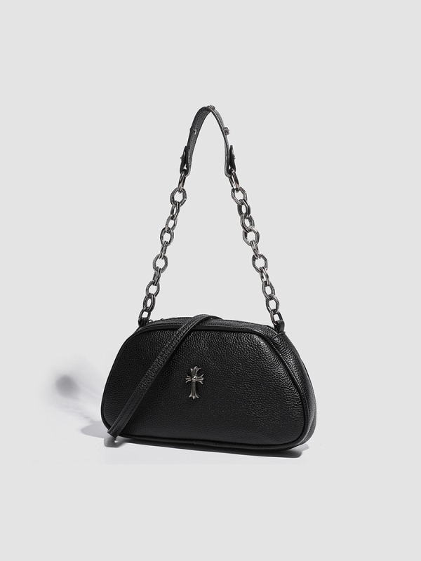 Moderna retro crossbody torbica s lancem, mala PU koža