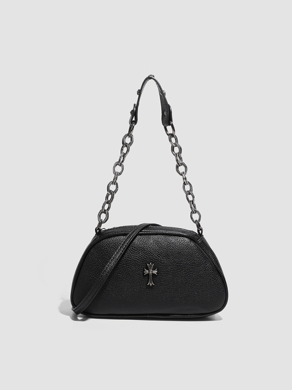 Moderna retro crossbody torbica s lancem, mala PU koža