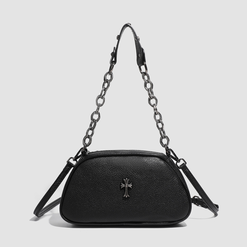 Moderna retro crossbody torbica s lancem, mala PU koža