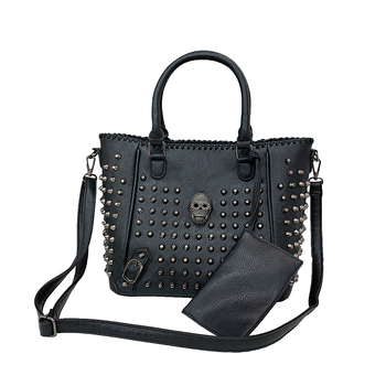 Ženska torbica od PU kože s lubanjom i zakovicama, crossbody, gradski stil Europe i Amerika, velika