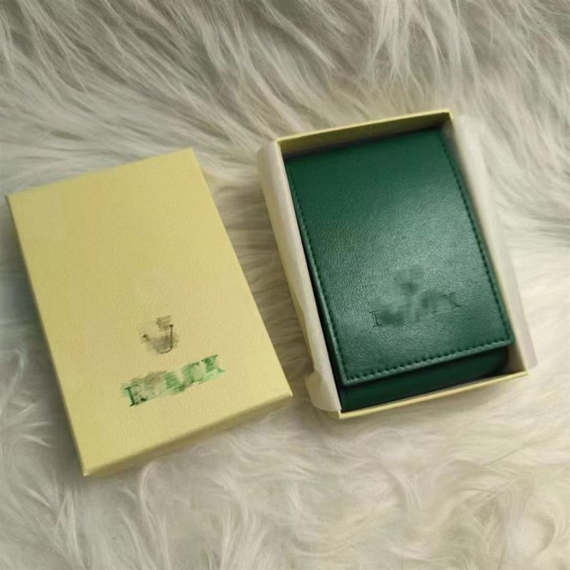 Cutie portabilă pentru ceasuri, verde, din piele de cerb, cu catifea