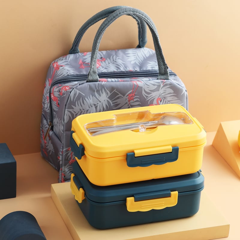 Cutie de prânz la microunde, 1,2 L, capacitate mare, pentru studente și angajate, cutie pentru fructe, Bento pentru fitness și slăbire