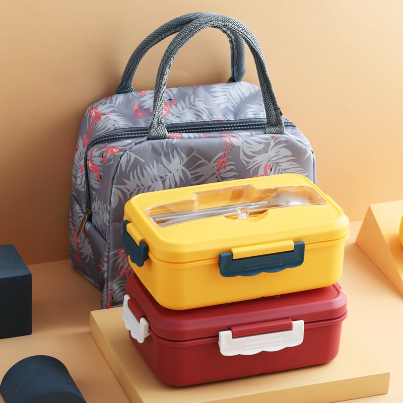 Cutie de prânz la microunde, 1,2 L, capacitate mare, pentru studente și angajate, cutie pentru fructe, Bento pentru fitness și slăbire