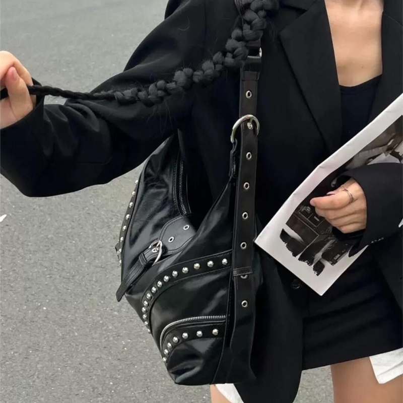Kailuoden Mala PU Crossbody torbica - Ulični stil, Retro izblijedjeli izgled, Horizontalni kvadratni oblik, Zip zatvarač, Za svakodnevnu uporabu