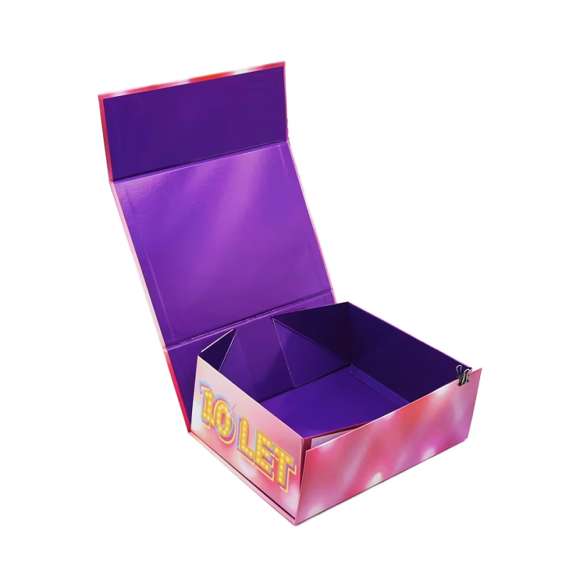 Cutie cadou pliabilă personalizabilă în stil carte, cu închidere magnetică