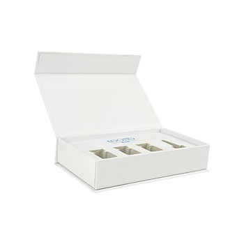 Cutie cadou pentru cosmetice cu set de pulberi uscate prin lyofilizare și ulei esențial, cutie în stil carte cu capac rabatabil