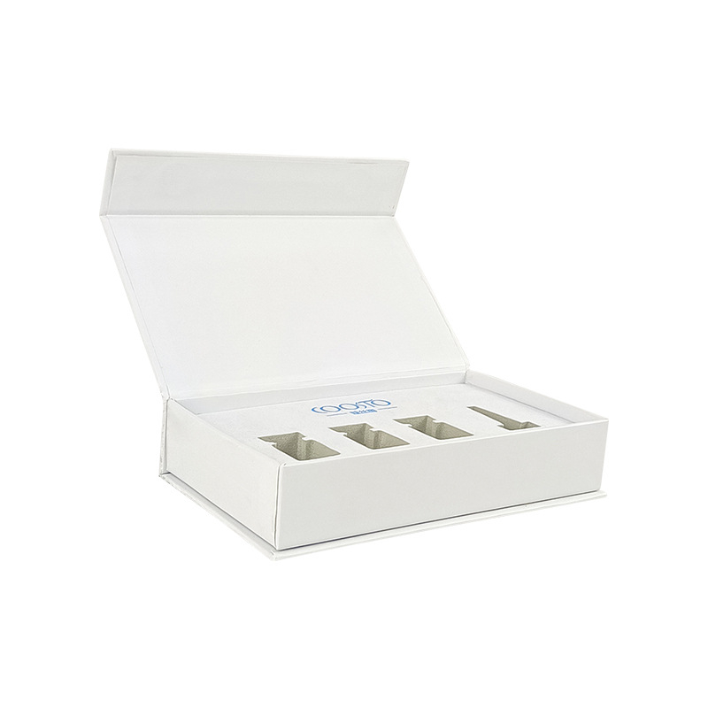 Cutie cadou pentru cosmetice cu set de pulberi uscate prin lyofilizare și ulei esențial, cutie în stil carte cu capac rabatabil