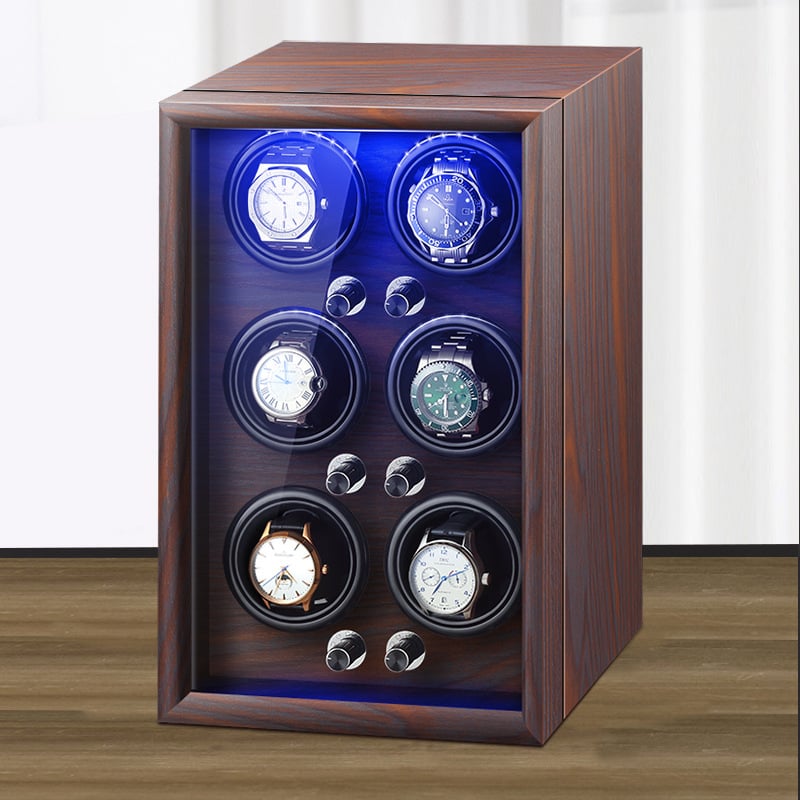 Dispozitiv automat pentru învârtirea ceasurilor, protecție anti-magnetică și cutie de depozitare pentru ceasuri