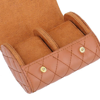 Cutie din piele pentru ceasuri, set de două bucăți, închidere rotundă, cutie de depozitare din piele pentru ceasuri