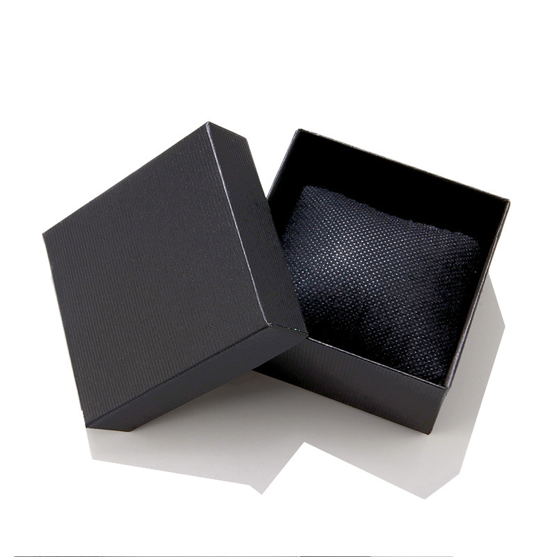 Cutie cadou pătrată pentru ceas cu minge din burete, design minimalist, funda elegantă