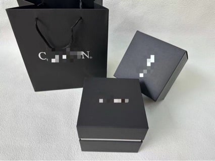 Cutie pentru ceasuri de înaltă calitate, cu dungi alb-negru