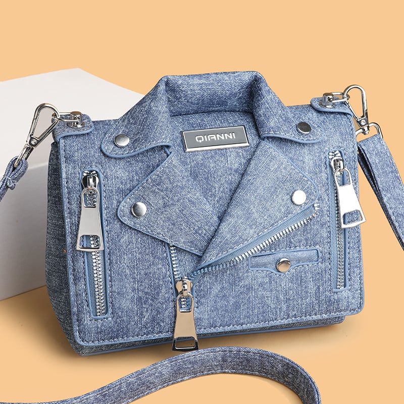 Mini kvadratna torba s nitima, jaket stil, crossbody, ljeto 2025, europsko-američki stil
