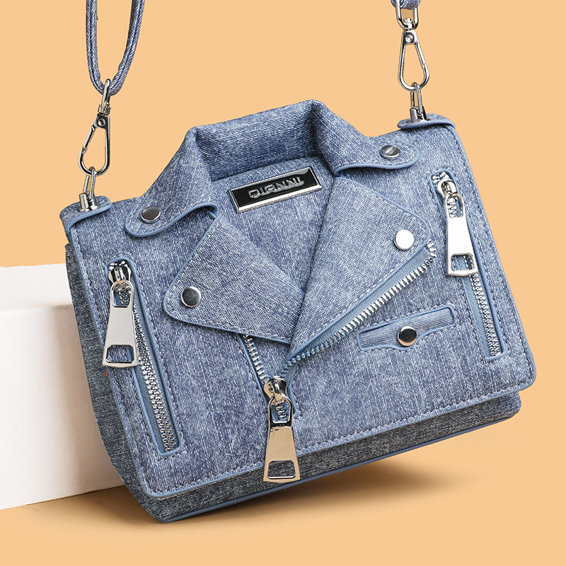 Mini kvadratna torba s nitima, jaket stil, crossbody, ljeto 2025, europsko-američki stil
