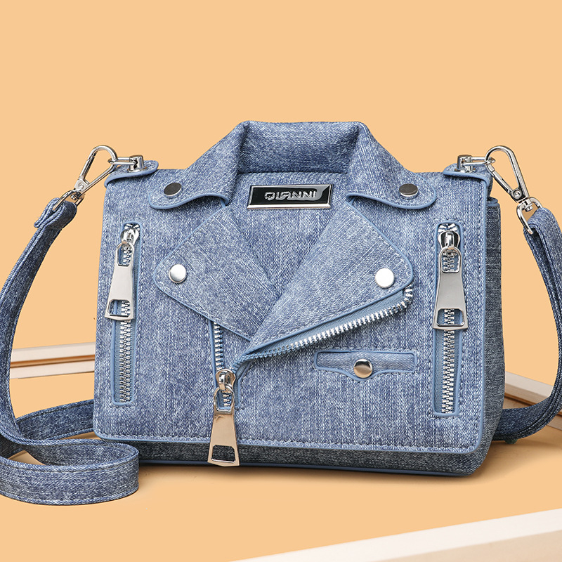 Mini kvadratna torba s nitima, jaket stil, crossbody, ljeto 2025, europsko-američki stil