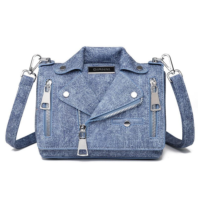 Mini kvadratna torba s nitima, jaket stil, crossbody, ljeto 2025, europsko-američki stil