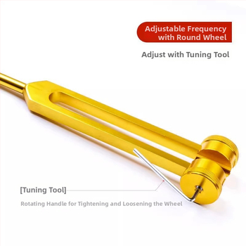 Set de instrumente pentru curățarea urechilor: furculiță de reglaj, vibrator de urechi, instrument profesional pentru curățarea canalului urechii, ac de sunet și bețișor cu pene de gâscă