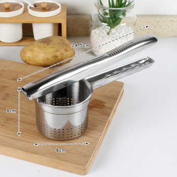 Presă din oțel inoxidabil pentru cartofi și storcător manual de fructe pentru pepene, lămâie și rodie