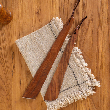 Spatulă de gătit din lemn, antiaderentă, pentru prăjit, rezistentă la temperaturi înalte, design triunghiular, pentru uz casnic