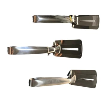 Lopată de gătit din oțel inoxidabil 304, extensibilă, cu clește, spatulă pentru pește și spatulă pentru steak – set multifunctional pentru grătar