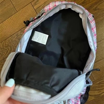 korejski stil patchwork karirani, kontrastne boje, otporan na mrlje najlon ruksak za kampus, velik kapacitet, vodootporan