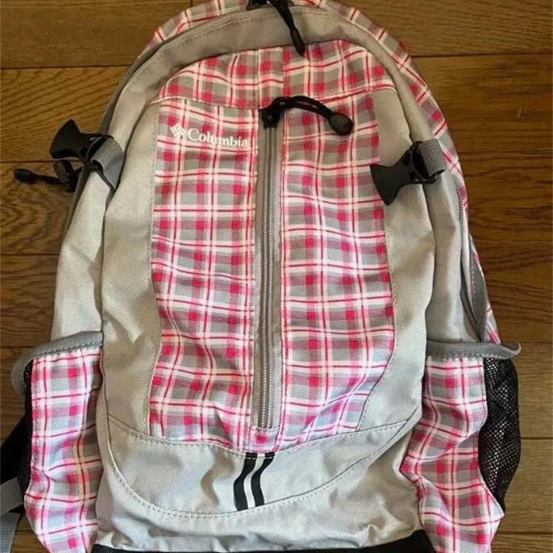 korejski stil patchwork karirani, kontrastne boje, otporan na mrlje najlon ruksak za kampus, velik kapacitet, vodootporan